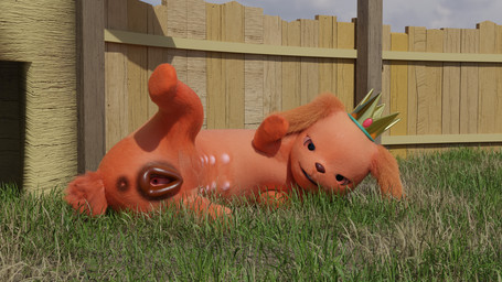 animal_genitalia animal_vulva brown_body brown_eyes brown_fur canine_genitalia canine_vulva crown female feral food fur genitals headgear looking_at_viewer nipples orange_ears presenting presenting_vulva quadruped solo spread_legs spreading tail teats vulva doublestuffed adventure_time cartoon_network hot_dog_princess canid canine food_creature mammal 3d_(artwork) blender_(artwork) digital_media_(artwork) hi_res