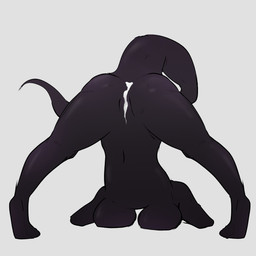anthro ass_up black_body bodily_fluids breasts cum cum_in_vagina cum_inside female genital_fluids genitals jack-o'_pose navel non-mammal_breasts non-mammal_navel pose sex solo tail vulva mythology dragon mythological_creature mythological_scalie scalie 1:1 hi_res source_request