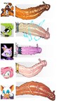 5_fingers accessory anthro armwear bedroom_eyes big_breasts big_penis black_clothing black_markings black_nose black_topwear blue_eyes blue_eyeshadow bottomwear breasts brown_ears brown_foreskin brown_glans brown_penis chart cleavage clothed clothing cock_ring countershade_face countershading crossgender darkened_foreskin darkened_genitalia darkened_penis dipstick_tail dress ear_piercing elbow_gloves electricity electricity_manipulation elemental_manipulation eyelashes eyeshadow facial_markings fingers forehead_gem foreskin ftg_crossgender fti_crossgender fur gem genital_piercing genitals glans glistening glistening_foreskin glistening_genitalia glistening_glans glistening_nose glistening_penis gloves gold_cock_ring green_body green_eyes green_fur gynomorph gynomorph_anthro handwear head_markings holding_boomerang holding_object huge_penis humanoid_genitalia humanoid_penis intersex intersex_anthro jewelry lips looking_aside looking_at_viewer looking_down makeup markings membrane_(anatomy) membranous_wings narrowed_eyes open_mouth open_smile orange_inner_ear orange_penis pants penis penis_accessory penis_chart penis_jewelry penis_size_comparison penis_size_difference piercing pink_body pink_fur pink_glans pink_lips pink_tongue pupils purple_body purple_clothing purple_ears purple_fur purple_glans purple_penis purple_tail purple_tail_tip raised_arm red_clothing red_dress red_hair_tie red_hairband round_nose seductive sharp_teeth simple_background smile spiked_cock_ring spikes tail tail_markings tan_body tan_breasts tan_countershading tan_inner_ear tan_penis teeth tongue topwear triangle_nose vein veiny_penis white_armwear white_background white_clothing white_ears white_elbow_gloves white_glove white_gloves white_handwear wings yellow_bottomwear yellow_clothing yellow_eyes yellow_pants toonguy100 idw_publishing sega sonic_boom sonic_the_hedgehog_(comics) sonic_the_hedgehog_(idw) sonic_the_hedgehog_(series) amy_rose blaze_the_cat rouge_the_bat sticks_the_jungle_badger surge_the_tenrec afrosoricid badger bat domestic_cat eulipotyphlan felid feline felis hedgehog mammal mustelid musteline tenrec 9:16 hi_res