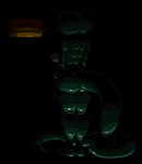 anthro big_breasts big_butt breasts butt cobra creepy dark_background female hi_res horror_(theme) insaniousjaydonius light lighting long_neck rear_view reptile russian_text scalie slightly_chubby snake solo standing tail text thick_thighs tula_(insaniousjaydonius)