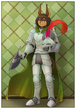 alternate_costume anthro armor axe body_armor border cape clothing female headgear helmet knight melee_weapon polearm solo warrior weapon white_border otakuap dog_knight_rpg rory_(ceehaz) canid canine canis dobermann domestic_dog mammal pinscher 2021 full-length_portrait hi_res portrait
