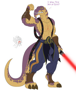 abs anthro armor blood bodily_fluids bottomwear bracers bulge clothing flexing flexing_bicep grin heart_eyes heart_symbol leggings legwear lightsaber male melee_weapon nosebleed pants paws pecs profanity ragged_clothing red_lightsaber sith sith_lord smile solo tail text thick_tail tight_bottomwear tight_clothing tight_pants weapon conditional_dnp samagthrav2 star_wars desann general_grievous alien alien_humanoid animal_humanoid chistori humanoid kaleesh reptile reptile_humanoid scalie scalie_humanoid 2016 absurd_res english_text hi_res