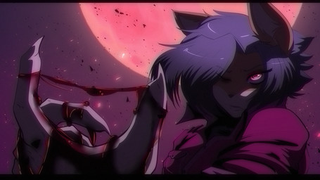 anthro blood bodily_fluids claws eyebrow_through_hair eyebrows fingers hair male solo translucent translucent_hair munkeesgomu munks_(munkeesgomu) domestic_cat felid feline felis mammal