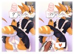 anthro breasts butt clothing duo footwear genitals maid_uniform male male/male masturbation penis smile socks solo tail uniform soolopik kobold scalie hi_res multiple_scenes