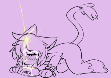 all_fours anthro bdsm blush bodily_fluids bondage_gear bondage_gloves bowl brainwashing clothing container cum cum_as_food cum_in_bowl cum_in_container cum_in_hair cum_on_face cum_on_tongue drinking drinking_urine fur genital_fluids gloves gloves_only golden_shower hair half-closed_eyes handwear handwear_only heart_eyes heart_symbol hypnosis inner_ear_fluff lock male mind_control mostly_nude narrowed_eyes nude peeing pet_bowl petplay raised_tail roleplay solo submissive submissive_male tail tongue tongue_out tuft urine urine_in_mouth urine_on_face urine_stream watersports kaittycat kaitty domestic_cat felid feline felis mammal hi_res
