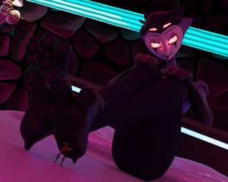 anthro beak clothed clothing duo feet foot_fetish foot_focus foot_on_face fur hair horn macro male male/male micro multi_eye paws red_body red_eyes smile tail toes cynthiaacid chocoscorner_(modeler) helluva_boss blitzo_(helluva_boss) stolas_(helluva_boss) avian bird demon humanoid imp owl owl_demon 2025 3d_(artwork) 5:4 absurd_res blender_(artwork) digital_media_(artwork) hi_res huge_filesize