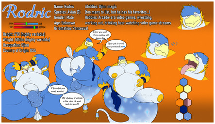 anthro anus balls beak belly biceps big_balls big_belly big_butt big_penis border butt feathers foreskin genitals huge_butt huge_penis lamp lava_lamp magic male multicolored_body musclegut muscular muscular_male navel nipples orange_background penis simple_background tail tail_feathers text tongue tongue_out vein veiny_penis white_border yellow_beak yellow_nipples avian genie absurd_res english_text hi_res model_sheet