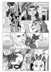 2019 3_toes anon anthro bald big_breasts breasts bushwoolies catrina_(mlp) cleavage clothed clothing comic crown cutie_mark dialogue english_text equid equine feet felid female feral friendship_is_magic group hair hasbro headgear hi_res hooves horn horse human male mammal mask melee_weapon mlp_g1 monochrome muscular muscular_male my_little_pony my_little_pony_'n_friends mythological_creature mythological_equine mythology ninja pencils_(artist) pony pre-g4 princess_luna_(mlp) sword text toes unicorn warrior weapon winged_unicorn wings wraps