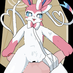 3_fingers anthro anthro_focus anthro_on_top anthro_penetrated black_nose blinking blue_body blue_fur blue_inner_ear blue_sclera blush blush_lines blush_stickers bodily_fluids bound_leg censor_bar censored_genitalia censored_penis censored_vulva cheek_tuft cowgirl_position crotch_tuft cum cum_in_vagina cum_inside cum_on_own_penis cum_on_penis cum_on_self cum_string dominant dominant_anthro dominant_female duo erection eyelashes facial_tuft female female_anthro female_focus female_on_top female_penetrated fingers from_front_position fur genital_fluids genitals gloves_(marking) hand_on_leg head_tuft heart_symbol human_on_anthro human_on_bottom human_penetrating human_penetrating_anthro human_penetrating_female interspecies light-skinned_male light_body light_skin looking_at_viewer male male/female male_human male_on_bottom male_penetrating male_penetrating_anthro male_penetrating_female markings multicolored_body multicolored_ears multicolored_fur nude nude_anthro nude_female nude_male on_bottom on_top open_mouth open_smile orgasm pawpads penetration penis pink_body pink_ears pink_fur pink_pawpads pink_tail pokephilia raised_tail ribbons_(anatomy) sex smile solo_focus spread_legs spreading tail tail_motion tuft vaginal vaginal_penetration vulva white_body white_eyes white_fur sky_necko nintendo pokemon eeveelution generation_6_pokemon human mammal pokemon_(species) sylveon 1:1 2025 2d_animation animated censored digital_media_(artwork) loop low_res short_playtime