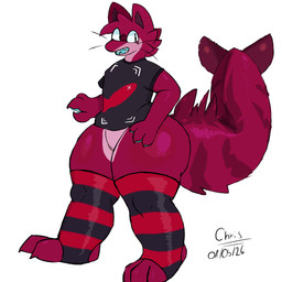 anthro big_butt butt clothing femboy male shark_tail solo thick_thighs christmeow aquatic canid canine fish fox hybrid mammal 1:1 absurd_res hi_res