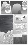 2021 antennae_(anatomy) anthro arthropod bodily_fluids comic dialogue_box generation_7_pokemon greyscale hair hi_res human long_hair lusamine_(pokemon) mammal monochrome nintendo obscured_face panel_skew pheromosa pokemon pokemon_(species) renv spanish_text speech_bubble tears text translated ultra_beast wiping_tears