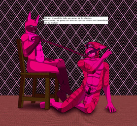 anthro bodily_fluids boss_and_employee bound_male crying duo forced gag gagged male male/male slut_collar submissive submissive_male tears sergld domestic_cat felid feline felis mammal absurd_res hi_res