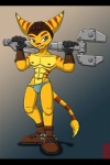 abs biceps body_markings boots brown_fur bulge fur green_eyes grin helmet kyouryuu lombax male markings muscles nipples pecs pose ratchet ratchet_and_clank smile solo speedo standing stripes swimsuit teeth topless yellow_fur
Rating: Questionable
Score: 2
User: Karurosu
Date: October 28, 2013