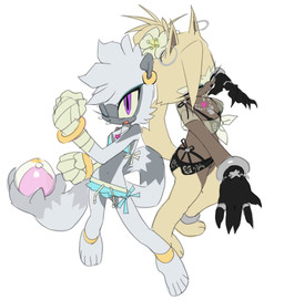 3_toes 5_toes accessory anklet anthro barefoot bikini bracelet breasts clothing duo feet female female_anthro fighting_pose flower flower_in_hair fur grey_body grey_fur hair hair_accessory jewelry plant pose red_eyes shirt simple_background swimwear tied_shirt toes topwear two-piece_swimsuit white_background yellow_body yellow_fur kosherea idw_publishing sega sonic_the_hedgehog_(comics) sonic_the_hedgehog_(idw) sonic_the_hedgehog_(series) tangle_the_lemur whisper_the_wolf canid canine canis lemur mammal primate ring-tailed_lemur strepsirrhine wolf hi_res