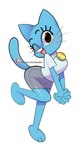 4_fingers accessory anthro barefoot bent_leg big_breasts big_eyes big_iris big_pupils biped black_eyebrows black_whiskers blue_body blue_ears blue_fur blue_tail bottomwear breasts brown_eyes clothed clothed_anthro clothed_female clothing curved_eyebrows decorative_pin extended_arms eyebrows eyelashes facial_markings feet female fingers fully_clothed fully_clothed_anthro fully_clothed_female fur glistening glistening_eyes glistening_legs glistening_nose glistening_thighs glistening_tongue grey_bottomwear grey_clothing grey_skirt hands_together happy head_markings head_turned humanoid_hands iris leaning leaning_forward light_body light_fur logo long_eyelashes looking_at_viewer markings mature_anthro mature_female monotone_tail muzzle_(marking) on_one_leg one_eye_closed open_mouth open_smile patreon_logo pin_accessory pin_button pink_nose pink_tongue plantigrade pointy_ears pose prick_ears pupils shirt simple_background skirt smile smiling_at_viewer snout solo standing straight_leg tail text three-quarter_view tongue topwear website_logo whiskers white_background white_clothing white_markings white_shirt white_topwear wide_hipped_anthro wide_hipped_female wide_hips wink winking_at_viewer norithecat cartoon_network patreon the_amazing_world_of_gumball nicole_watterson domestic_cat felid feline felis mammal 2025 digital_drawing_(artwork) digital_media_(artwork) full-length_portrait hi_res portrait url