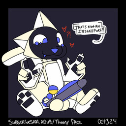 anthro anthrofied balls bladder dialogue genitals machine male organs pawpads penis prostate solo urethral theenyface pudu_robotics bellabot domestic_cat felid feline felis mammal robot 1:1 2d_animation animated motion_tweening