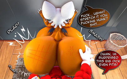 anthro big_breasts big_butt big_penis breasts butt butt_focus butt_slap dialogue doggystyle duo ear_piercing ear_ring female from_behind_position genitals hand_on_butt huge_breasts huge_butt huge_penis male male/female nude penetration penis piercing profanity rear_view ring_piercing sex slap spank_marks spanking text vaginal vaginal_penetration vein veiny_penis vulva rocketspuff kabalmystic_(modeler) sega sonic_the_hedgehog_(series) knuckles_the_echidna rouge_the_bat bat echidna mammal monotreme 3d_(artwork) absurd_res digital_media_(artwork) english_text hi_res
