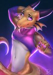 5_fingers anthro breasts female fingers midriff navel non-mammal_breasts solo tail fefairy kobold 2020 digital_media_(artwork)