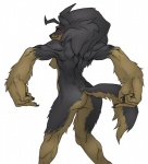 2012 4_fingers anthro back_muscles barely_visible_genitalia barely_visible_pussy big_hair big_hands biped black_claws black_nose breasts brown_body brown_breasts brown_butt brown_face brown_fur brown_nipples brown_pussy brown_tail butt canid canine canis claws dark_claws dark_nipples dark_nose domestic_dog female fingers fur garnet_(helioture) genitals gloves_(marking) grey_body grey_butt grey_ears grey_face grey_fur grey_hair grey_tail hair helioture long_hair looking_at_viewer looking_back mammal markings monotone_breasts monotone_hair multicolored_body multicolored_butt multicolored_face multicolored_fur multicolored_tail muscular muscular_anthro muscular_female nipples no_sclera nude pose pupils pussy rear_view red_eyes side_boob simple_background small_breasts snout solo spread_arms standing tail two_tone_body two_tone_butt two_tone_face two_tone_fur two_tone_tail white_background