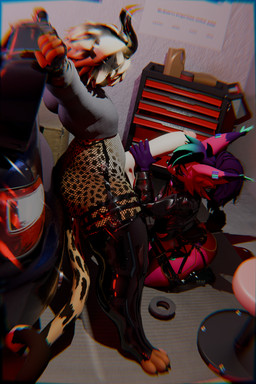 anthro big_penis bound car clothing duo female fishnet_clothing genitals hand_on_penis hands_tied latex latex_clothing male male/female penis text vehicle earcw cheetah felid feline mammal 2:3 3d_(artwork) absurd_res digital_media_(artwork) english_text hi_res huge_filesize