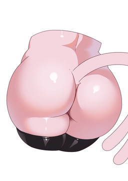 ambiguous_gender anthro big_butt black_clothing black_legwear black_stockings black_thigh_highs butt butt_shot clothing fat_rolls forked_tail fur glistening glistening_butt latex latex_clothing latex_legwear latex_stockings legwear pink_body pink_fur rear_view simple_background slightly_chubby slightly_chubby_ambiguous slightly_chubby_anthro solo standing stockings tail thick_thighs thigh_highs unusual_anatomy unusual_tail white_background umisag85rabb99 nintendo pokemon eeveelution espeon generation_2_pokemon pokemon_(species) 2025 absurd_res digital_media_(artwork) hi_res shaded soft_shading