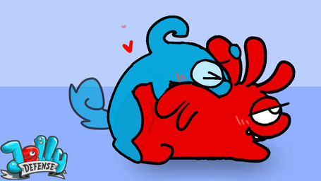 blue_body blush butt butt_grab candy dessert duo food gummy_(food) hand_on_butt heart_symbol imminent_orgasm looking_pleasured male male/male pounding_ass red_body sex nakeilyar jelly_defense mr._jellicious various_artists_(jelly_defense) food_creature gummy_creature living_candy 16:9 animated loop widescreen