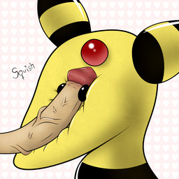 ambiguous_gender cockslap disembodied_penis duo erection feral genitals glistening heart_symbol humor interspecies male nude pattern_background penis pokephilia shadow simple_background slap text vein veiny_penis what yellow_body yellow_skin joe123123123 nintendo pokemon ampharos generation_2_pokemon human mammal pokemon_(species) 1:1 2014 english_text