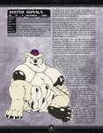 anthro big_pussy fantasy female genitals hyper hyper_genitalia hyper_pussy macro multi_genitalia overweight paws profanity pussy role-playing_game solo tabletop text min_(artist) fapp bear mammal polar_bear ursine english_text hi_res