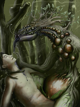 cowgirl_position detailed_background duo female female_on_top female_penetrated from_front_position genitals interspecies leaf male male/female male_on_bottom male_penetrating male_penetrating_female nature nude on_bottom on_top outside penetration penile penile_penetration penis penis_in_vagina plant sap sex straddling tongue tongue_out vaginal vaginal_penetration vulva wood meandraco alien elemental_creature flora_fauna human mammal