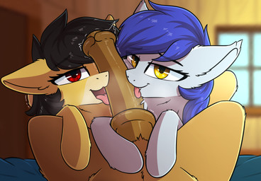 collaborative collaborative_fellatio collaborative_oral collaborative_sex fellatio female feral feral_pov first_person_view genitals group licking looking_at_viewer male male_pov oral penile penis penis_lick penis_on_face sex tongue tongue_out wings glue_(artist) hasbro my_little_pony mythology fan_character bat_pony equid equine horse mammal mythological_creature mythological_equine pegasus pony hi_res