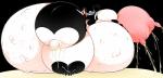 abdominal_bulge anthro belly big_belly big_breasts big_butt big_nipples black_body black_fur black_hair black_nipples blonde_hair blush bodily_fluids breasts breasts_and_teats butt collar covering covering_self ear_piercing ear_tag eyes_closed female fetal_movement fur hair heart_nipples heart_symbol hooves horn huge_belly huge_breasts huge_butt hyper hyper_belly hyper_breasts hyper_butt hyper_pregnancy hyper_udders lactating long_hair looking_at_viewer looking_back milk mismatched_nipples multi_breast nipples nude piercing pink_nose pregnant pregnant_anthro pregnant_female pregnant_taur raised_tail rear_view smile solo spots standing straining tail tail_tuft taur_double_pregnancy taur_lower_pregnancy taur_upper_pregnancy teats teeth text tongue tongue_out tuft udders white_body white_fur white_hair white_nipples flittermilk hazel_(flittermilk) moozel bovid bovine cattle mammal taur 2015 absurd_res alpha_channel english_text hi_res