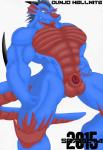 abs animal_genitalia anthro balls genitals male muscular muscular_anthro muscular_male nude pecs penis penis_tip sheath simple_background solo tail white_background sr71beta mythology dunjo_hellnite dragon mythological_creature mythological_scalie scalie 2015 absurd_res hi_res