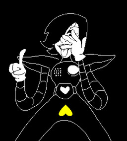 black_hair electricity hair hair_over_eye hand_on_face heart_symbol looking_at_viewer machine male not_furry one_eye_obstructed open_mouth simple_background smoke solo tongue tongue_out bl8l undertale undertale_(series) mettaton mettaton_ex android humanoid robot robot_humanoid 2015 animated