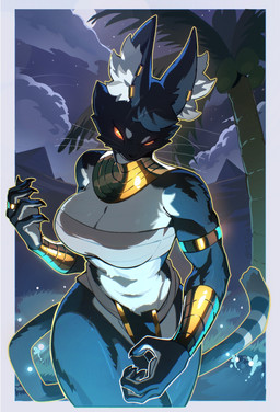accessory action_pose anthro arm_tuft armband athletic athletic_anthro athletic_female biceps big_breasts black_body black_fur bottomwear breasts chest_tuft chest_wraps claws cleavage cloth clothed clothing ear_piercing ear_ring egyptian egyptian_clothing female finger_claws front_view full_moon fur gold_(metal) gold_jewelry grass inner_ear_fluff jewelry leg_wraps loincloth moon multicolored_body multicolored_fur narrowed_eyes navel necklace night obscured_face orange_eyes outside palm_tree piercing plant pose pupils pyramid ring_(jewelry) ring_piercing sky solo standing tail tight_clothing tree tuft two_tone_body two_tone_fur usekh whiskers white_body white_fur white_inner_ear white_inner_ear_fluff wide_hips wraps wristband yellow_sclera muart242 bacardi_(muart242) domestic_cat felid feline felis mammal 2025 colored detailed digital_drawing_(artwork) digital_media_(artwork) hi_res pinup portrait three-quarter_portrait