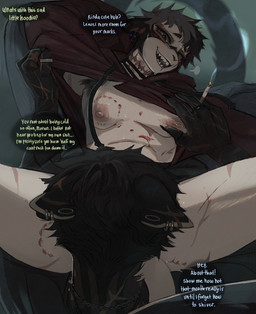 anthro bite_mark bite_mark_on_breast blood bodily_fluids breasts cigarette cropped_hoodie duo female female_anthro imminent_sex lying male male/female male_anthro nipple_fetish nipple_pinch nipple_play nipples on_back pinch spread_legs spreading tan_body text ghostekey nao_(ghostekey) mammal mustelid musteline stoat true_musteline weasel english_text trans_(lore) trans_man_(lore)