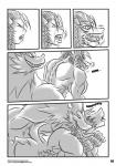 8_breasts all_fours anthro awoo bodily_fluids breasts butt butt_grab canid canine canis close-up comic curled_hair doggystyle drill_curls drooling duo english_text eyes_closed female from_behind_position greyscale grin growling hair hand_on_butt hi_res howl locofuria male male/female mammal monochrome multi_breast mythological_canine mythological_creature mythology nude saliva sex simple_background smile spine teeth text transformation transformation_through_sex url were werecanid werecanine werewolf white_background wolf
