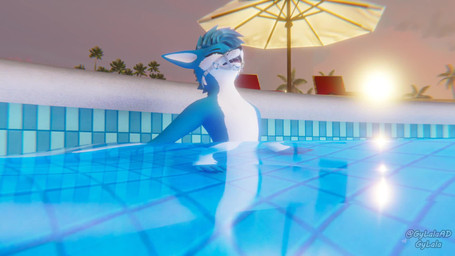 anal anal_masturbation animal_dildo animal_genitalia animal_penis animal_sex_toy anthro blue_body blue_fur blue_penis canine_genitalia canine_penis dildo erection fur genitals hair knot knotted_dildo male masturbation muzzle_(object) muzzled outside penis sex_toy solo swimming_pool tail water white_body white_fur gylala canid canine canis mammal rexouium wolf 16:9 3d_(artwork) 3d_animation animated blender_(artwork) blender_cycles_(artwork) digital_media_(artwork) hi_res high_framerate loop no_sound short_playtime video widescreen