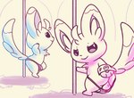 anthro backsack balls bulge butt dancing genitals male money pole pole_dancing solo stripper_pole mincheeto nintendo pokemon generation_5_pokemon minccino pokemon_(species) hi_res