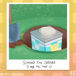 capsule dirt grass hole_(pit) light number outside photo plant shovel smile text title tools year zero_pictured cookieboy011 animal_crossing nintendo 1:1 2022 colored digital_drawing_(artwork) digital_media_(artwork) english_description english_text lighting shaded story story_in_description