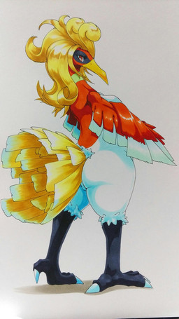 4_toes anisodactyl anthro anthrofied avian_feet back_boob beak big_butt biped black_body black_feathers breasts butt butt_pose claws digitigrade eyelashes feather_hands feathered_crest feathered_wings feathers feet female green_body green_feathers head_crest looking_at_viewer looking_back looking_back_at_viewer multicolored_body multicolored_feathers non-mammal_breasts nude pokemorph pose rear_view red_body red_eyes red_feathers scutes shadow simple_background solo standing tail tail_feathers talons thick_thighs toe_claws toes white_background white_body white_claws white_feathers wide_hips wings yellow_beak yellow_body yellow_feathers 025aki mythology nintendo pokemon fan_character ho-oh_(025aki) avian bird generation_2_pokemon ho-oh legendary_pokemon mythological_avian mythological_bird mythological_creature mythological_firebird pokemon_(species) 2015 hi_res shaded traditional_media_(artwork)