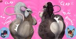 anthro ass_clapping beanie bent_over big_breasts big_butt big_ears black_nose blue_body blue_eyes blue_fur bodily_fluids breasts brown_body brown_fur brown_hair buckteeth butt butt_ripples clothing countershade_butt countershade_ears countershade_face countershade_torso countershading ear_piercing ear_ring female fur grey_hair hair hat headgear headwear heart_eyes heart_symbol highlights_(coloring) huge_breasts huge_butt inner_ear_fluff jiggling long_hair looking_at_viewer looking_back male motion_lines musk nude open_mouth piercing pink_background pink_ears pink_eyes pink_nose ponytail ring_piercing shaking_butt simple_background slightly_chubby smile sparkles sparkling_eyes spots sweat sweaty_butt take_your_pick tan_body tan_fur teeth text thick_thighs tongue tongue_out tuft twerking wide_hips stylish_apollo kurt_pendleheim lynda_royals melody_seba vance_frazhier asinus canid canine canis donkey equid equine felid feline lynx mammal mouse murid murine rodent wolf hi_res