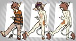 abs accessory anthro athletic athletic_anthro athletic_male balls bottomwear brown_body brown_fur butt cargo_pants cheek_spots clothing curled_hair domestic_cat eyes_closed felid feline felis flaccid footwear fur genitals hair headband humanoid_genitalia humanoid_penis long_sleeve_shirt male mammal model_sheet multicolored_body multicolored_fur muscle_tone nude pants pecs penis shoes smile sneakers solo tail tail_tuft tan_body tan_fur tuft two_tone_body two_tone_fur vonboche wide_eyed zee_(vonboche)