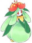 crown female hands_together headgear mouthless red_eyes red_sclera simple_background solo standing white_background oyatsu nintendo pokemon generation_5_pokemon lilligant pokemon_(species) 3:4 full-length_portrait portrait