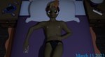 anthro anthrofied bed bedroom briefs briefs_only brown_body cellphone clothed clothing electronics furniture hand_on_belly headphones lying lying_on_bed male nipples on_bed phone pink_nipples smartphone solo topless underwear underwear_only robertwtf friendship_is_magic game_boy_color game_boy_family hasbro my_little_pony nintendo button_mash_(mlp) earth_pony equid equine horse mammal pony 3d_(artwork) digital_media_(artwork) source_filmmaker_(artwork)