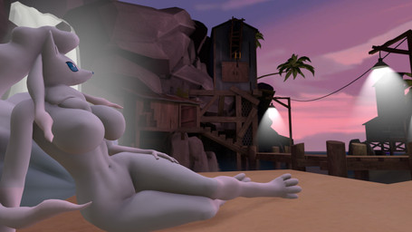 anthro barely_visible_genitalia barely_visible_vulva big_breasts blue_body blue_eyes blue_skin blue_tail breasts featureless_breasts female genitals hand_on_leg hand_on_thigh light looking_aside looking_up navel nude outside plant pokemorph sand sitting solo sunset tail tree vulva waterfall white_body white_skin baek-myo nintendo pokemon alolan_form alolan_ninetales generation_7_pokemon pokemon_(species) regional_form_(pokemon) 16:9 2020 3d_(artwork) digital_media_(artwork) hi_res source_filmmaker_(artwork) widescreen