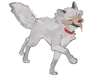 ambiguous_feral ambiguous_gender collar eyes_closed feral front_view fur grey_body grey_fur grey_tail paws pink_tongue quadruped red_collar simple_background solo tail tongue tongue_out white_background white_body white_fur doqqo_png microsoft minecraft mojang xbox_game_studios canid canine canis mammal pale_wolf_(minecraft) wolf wolf_(minecraft) 2025 dated digital_media_(artwork) full-length_portrait hi_res portrait signature