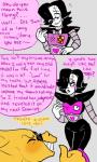 3:5 alphys android anthro blush clothed clothing comic dialogue digital_media_(artwork) duo english_text eyewear glasses hair humanoid long_hair machine male mettaton mettaton_ex nsfwshamecave open_mouth reptile robot robot_humanoid scalie simple_background text underlust undertale undertale_(series)