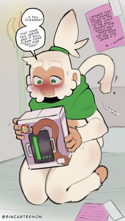 anthro bed biped blush box container detailed_background dialogue furniture green_eyes heart_symbol holding_box holding_container holding_object kneeling male on_bed solo speech_bubble tan_body text sincastermon bloons_tower_defense ninja_kiwi druid_(bloons) vanilla_(sincastermon) haplorhine mammal monkey primate english_text hi_res