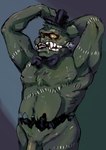 anthro bodily_fluids bow_tie clothing fangs genitals hat headgear headwear machine male penis simple_background solo stitch_(sewing) teeth bunnysuitconman five_nights_at_freddy's five_nights_at_freddy's:_help_wanted scottgames dreadbear_(fnaf) animatronic bear mammal robot 2022 digital_media_(artwork) hi_res