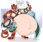 anthro belly big_belly bloated burping chakram fur huge_belly hyper hyper_belly inflation male melee_weapon muscular muscular_male open_mouth orange_body orange_fur sharp_teeth solo sword teeth therine tongue tongue_out weapon weight_gain eggo21 hi-rez_studios paladins_(game) tiberius_(paladins) felid mammal pantherine tiger hi_res